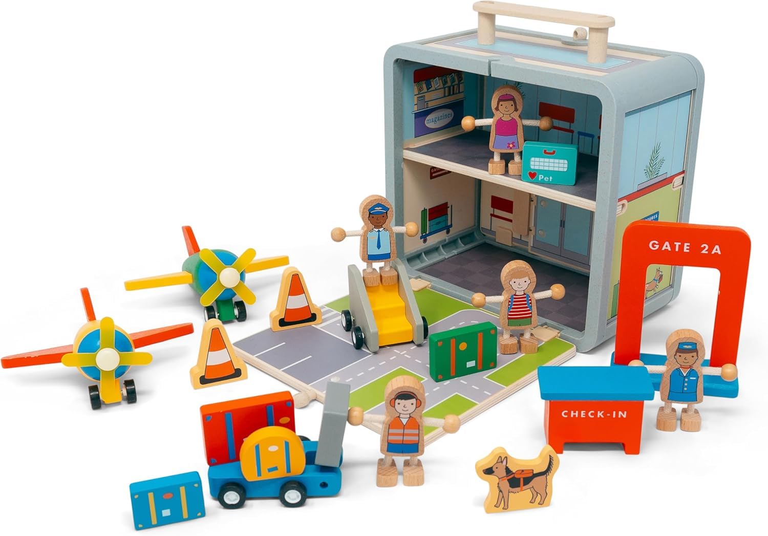 Amazon.com: Jack Rabbit Creations- Airport Suitcase Playset- 19