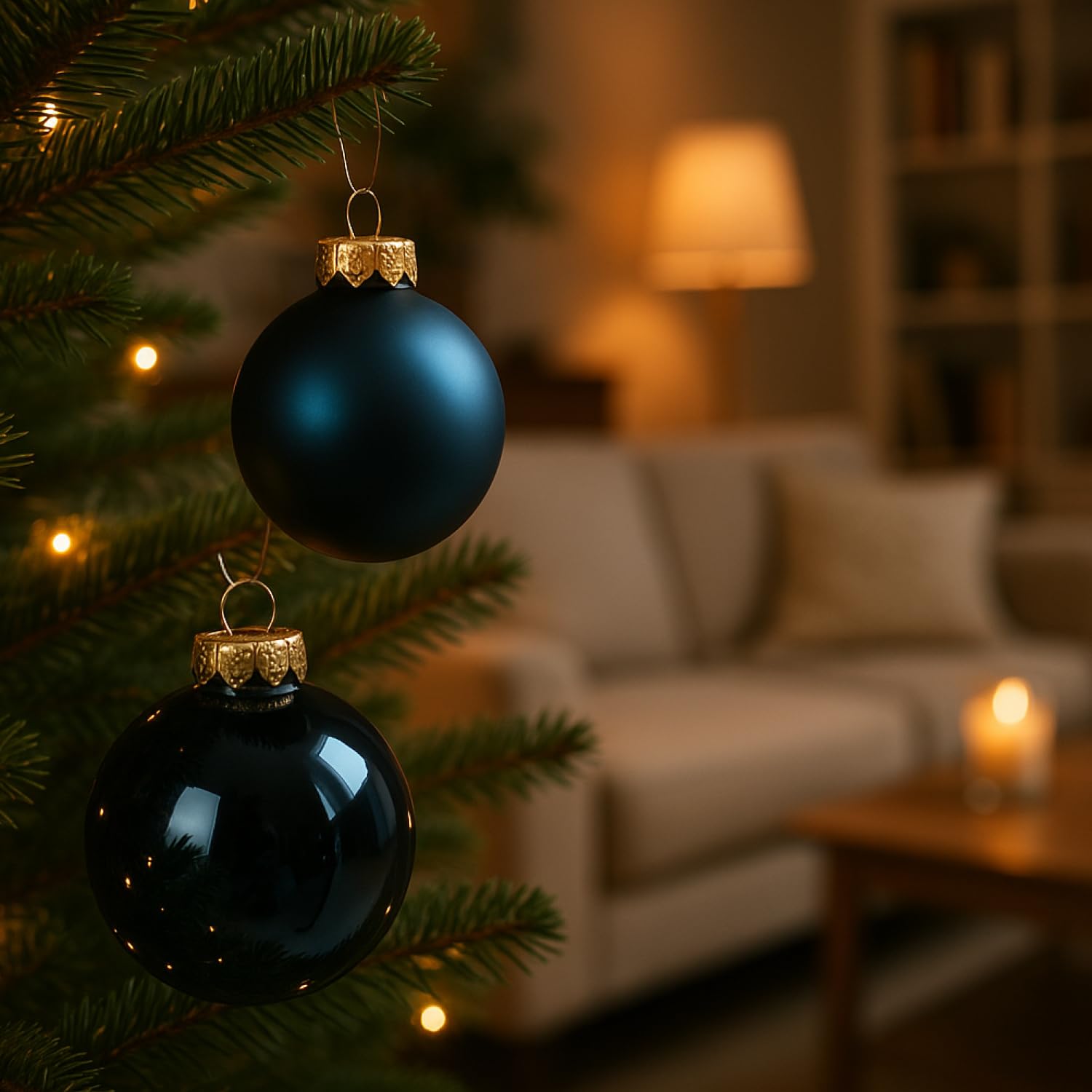 com-four® 24x Bolas de Navidad - Bolas de Cristal Auténtico para Navidad, Adornos para el Árbol de Navidad, Ø 6 cm