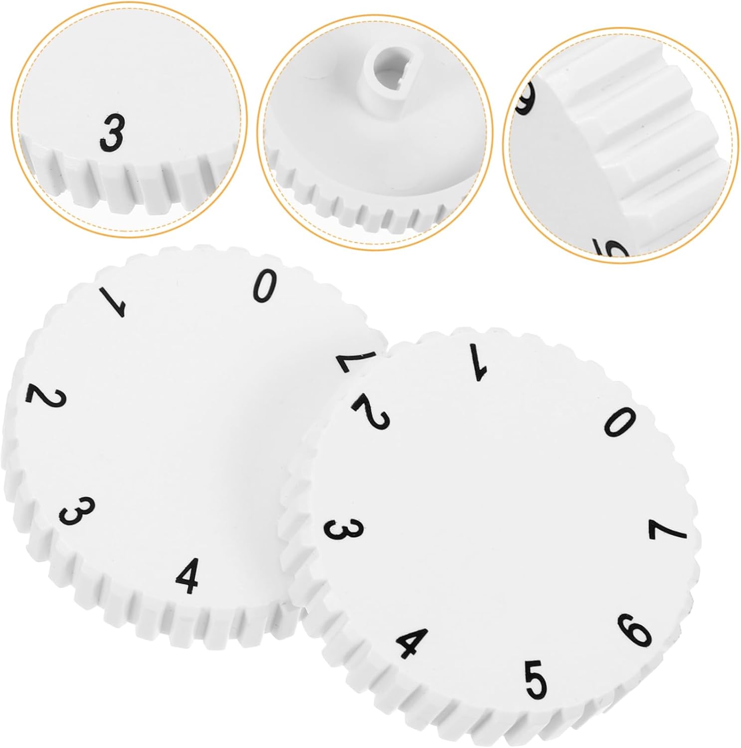 2pcs Plastic Temperature Control Knobs Replacement Parts for Appliances
