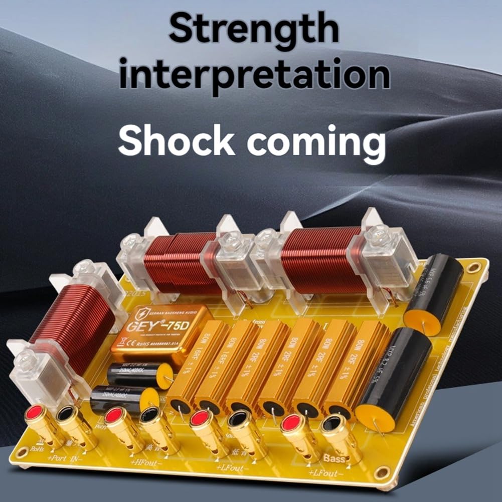 Bloepum Audio Divider Crossover Two Way Divider Double 15 Inch 12 Inch Performance High Sound Protect Stage High & Low Speaker