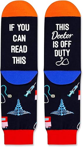 Miniatura 6 de Zmart Unisex Funny Socks Breast Cancer Doctor Nurse Socks, Funny Gifts For Cancer Patients Medical Student Graduation