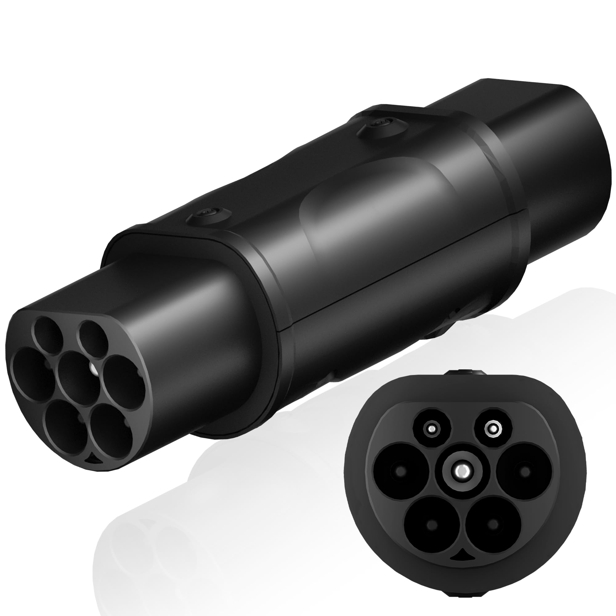 Type 2 to GBT EV Adapter Charging Converter, 32A 380V Type 2GB/T Charging Converter Adapter for Electric Vehicles ABS Material, IEC 62196 to UK Converter Adapter