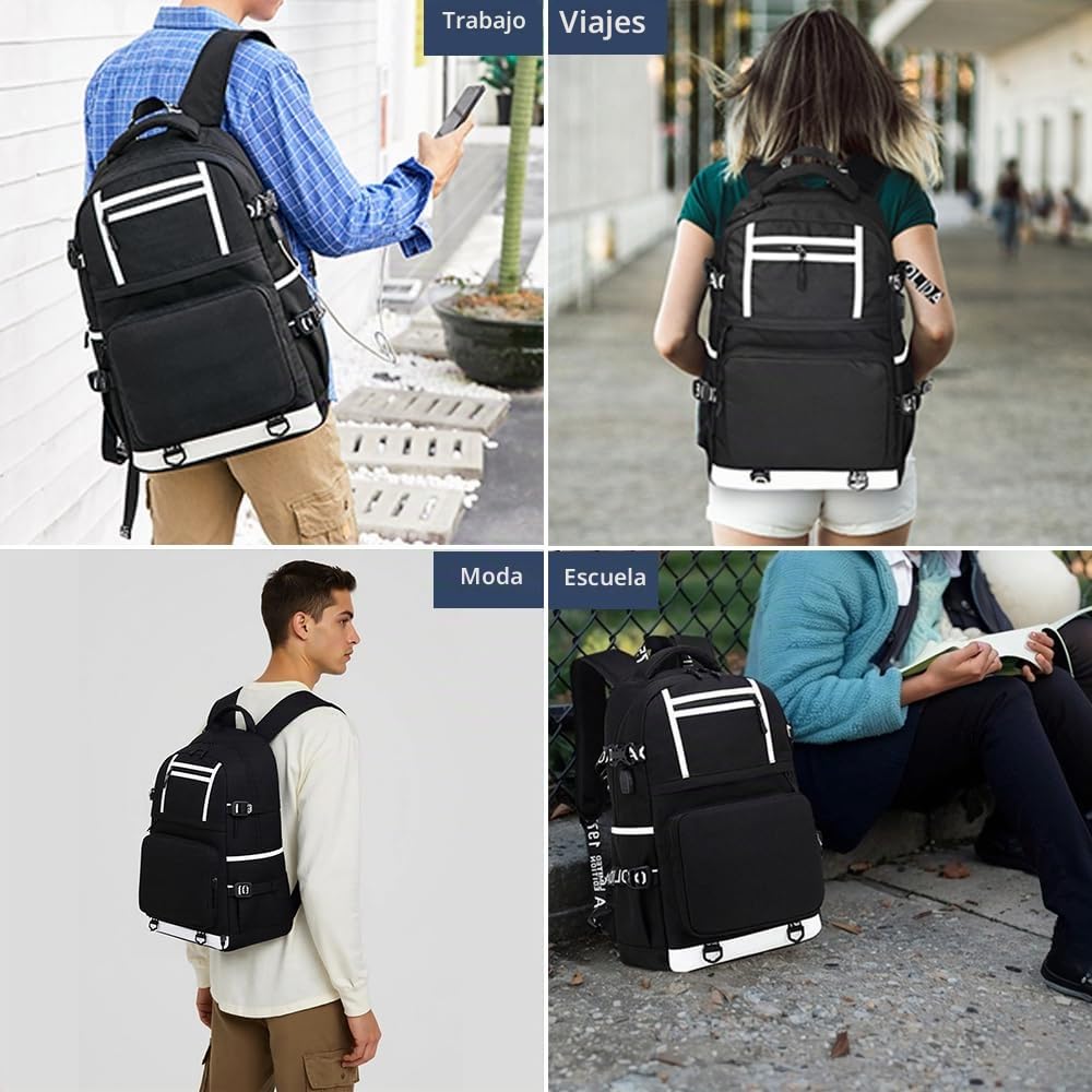 Jugador De Fútbol Estrella Rd7 Multifunción Luminoso Mochila Viaje Fútbol Club Fans Portátil Mochila