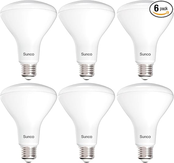 Sunco 6 Pack BR30 Light Bulb LED Recessed Can Light Bulbs, Indoor Flood Light Bulb 850 LM, 11W (65W Equivalent), 3000K Warm White, Dimmable, E26 Base, for Home, Kitchen, Bedroom UL