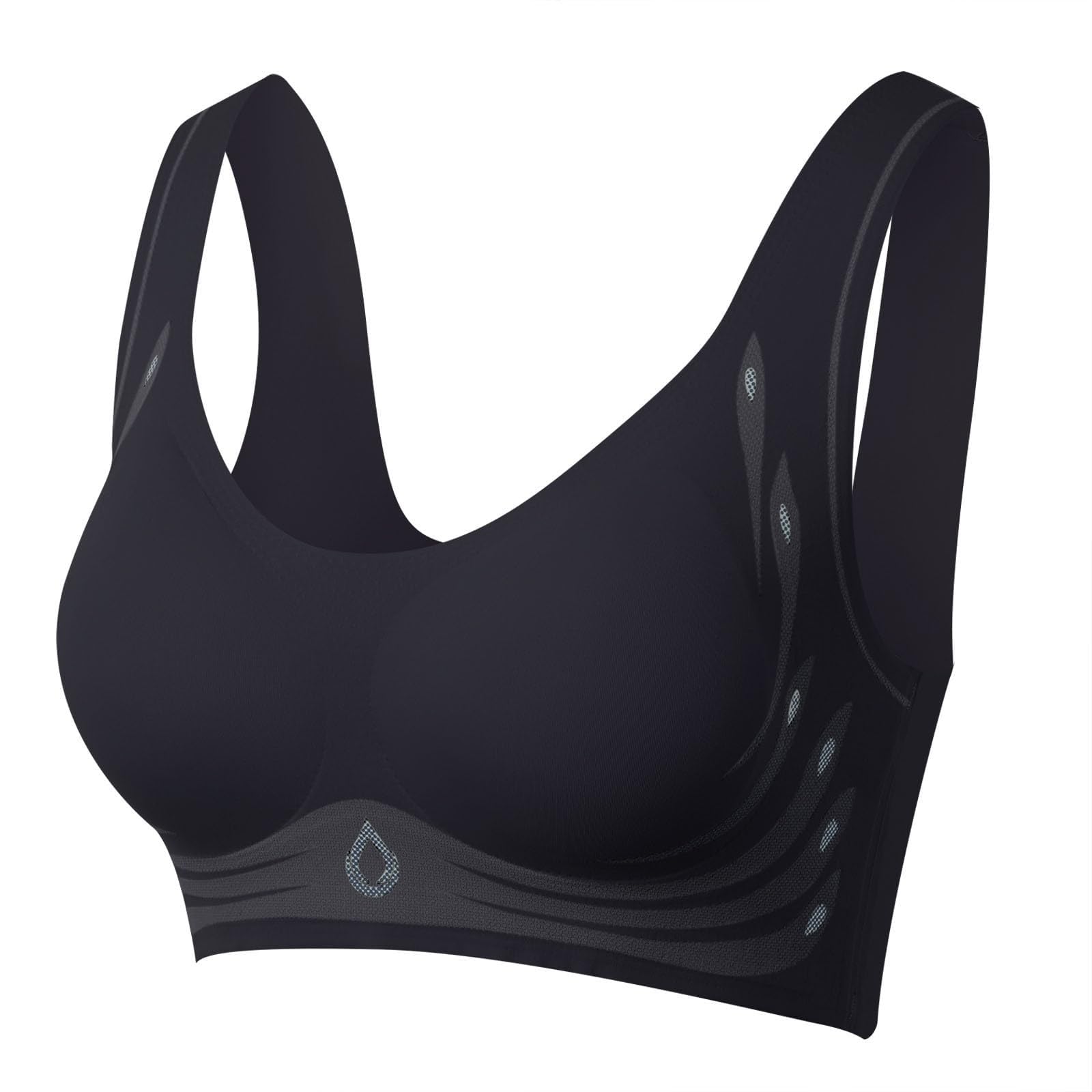 Reggiseni contenitivi senza ferretto da donna Push Up UK Senza fili Senza cuciture Comfort Plus Size Push-up Copertura totale Imbottito Seni grandi Reggiseni quotidiani Support Lift Comodo reggiseno a