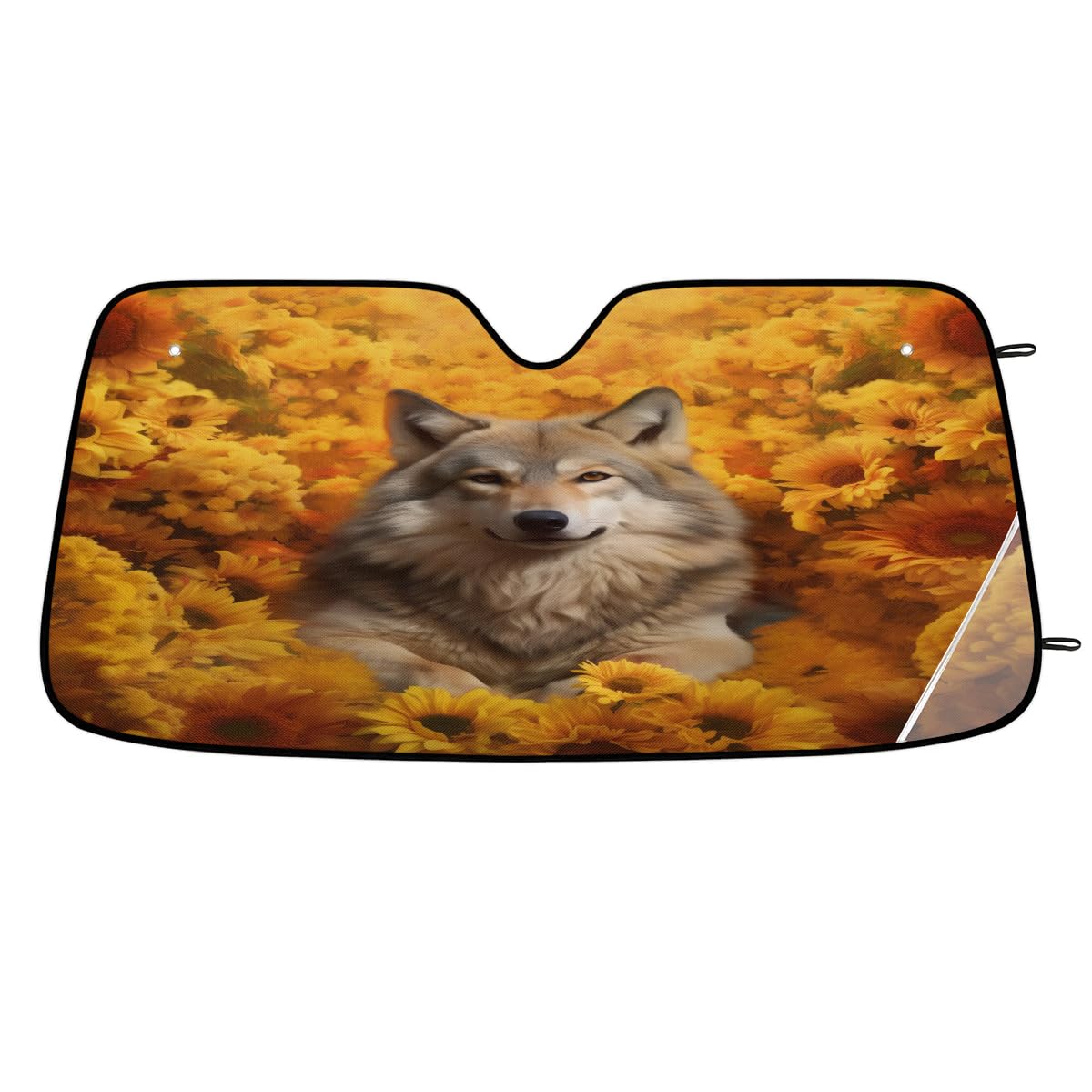 IDS Car Windshield Sun Shade, Home Cartoon Eyes Front Auto Shade Sun Visor Car Keep Vehicle Cool, Damage Free, Easy To Use - Red - View #9