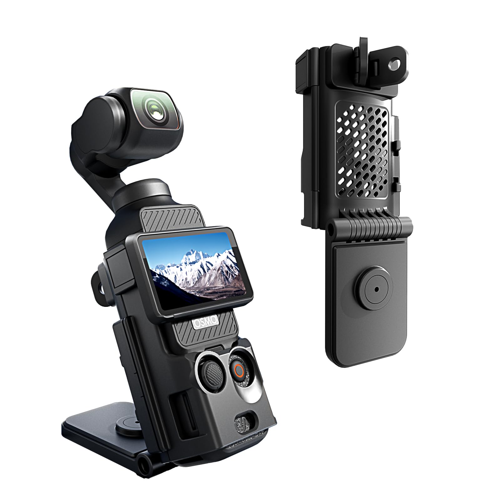 ALTSON Magnetic Mount Stand for DJI Osmo Pocket 3, DJI Osmo Pocket 3 Accessories-Multifunction Expansion Adapter 180° Adjustable Magnet Base, 1/4" Screw & Gopro Mount, Desktop/Vertical Surface Holder