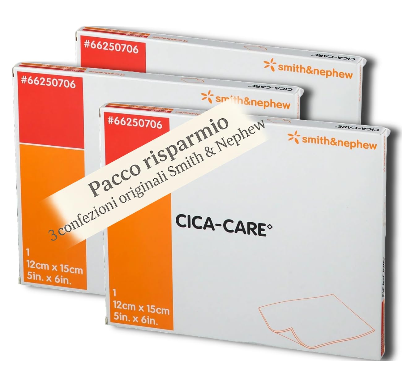 Medicazione Morbida Autoadesiva in Silicone, per Cicatrici, 12x15cm, 3 Scatole