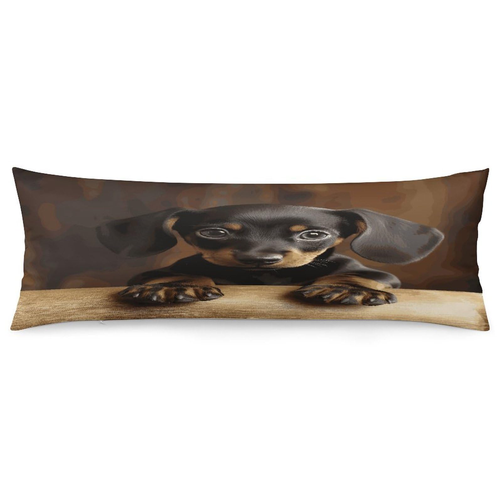 Dog Dachshund Body Pillow Cover Soft Full Long Pillow Cover Decorative Large Pillow Case Cozy Body Pillow Pillowcase Pillow Shams for Bed Sofa Couch Room Decor 18.9 X 53 Inch