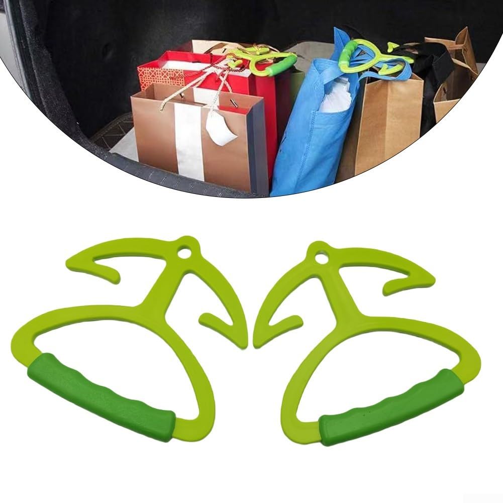Honseadek Confezione da 2 supporti per sacchetti della spesa, impugnatura morbida, ABS TPR, per carichi fino a 36,3 kg, comodo da trasportare, per generi alimentari