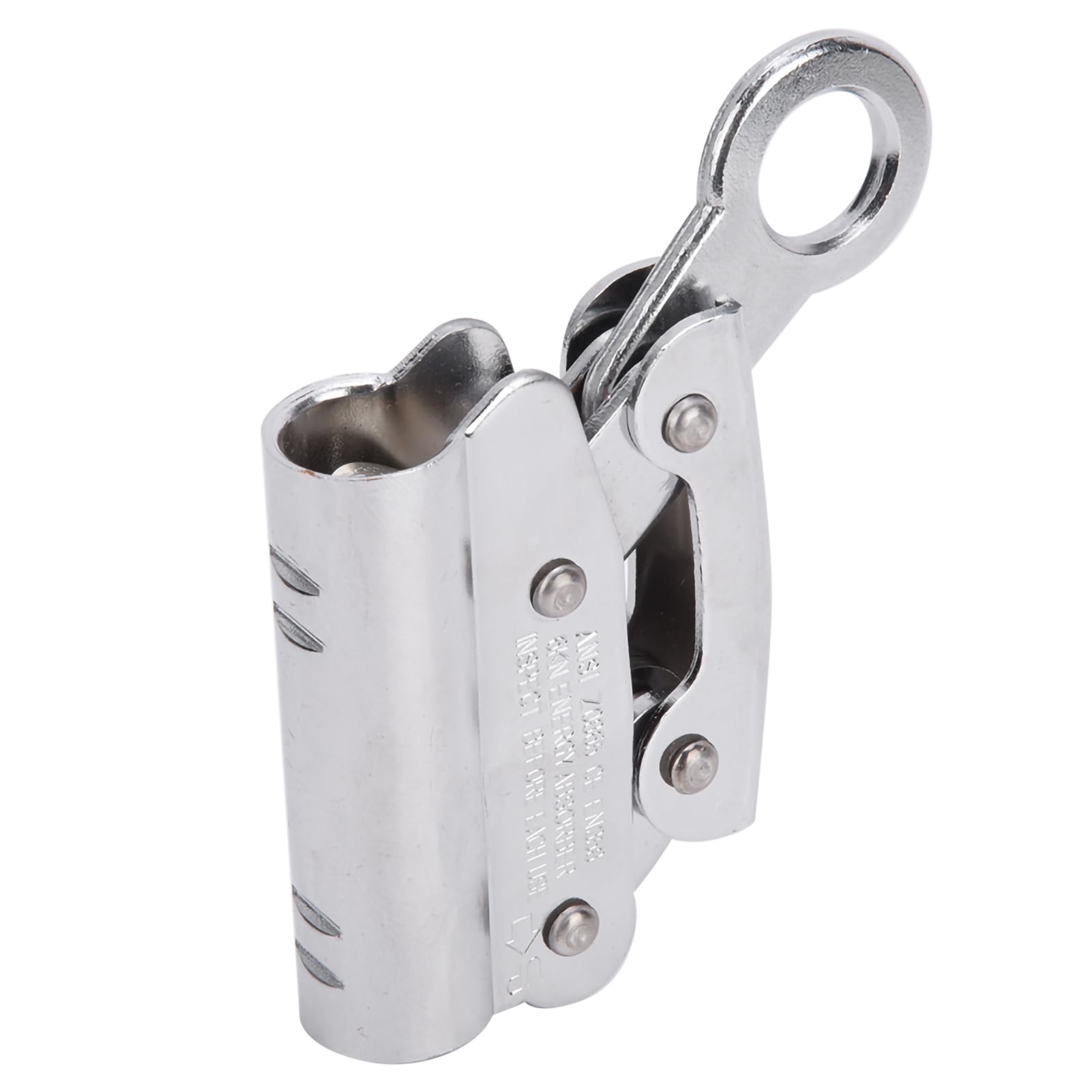Pwshymi 6KN Alloy Steel Climbing Anti Fall Self Locking Equipment, High Load Bearing, Reverse Grip Blocking Tooth Design, for Aerial Working, Maintenance, Construction, Pwshymizvpgawoqh6