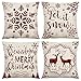 Anyingkai 4pcs Funda de Almohada de Navidad, Cojín de Navidad, Juego de Almohada de Navidad, Funda de Almohada de Navidad 45x45, Navidad, Funda de Almohada Decorativa Invierno (Bianco Rosso)