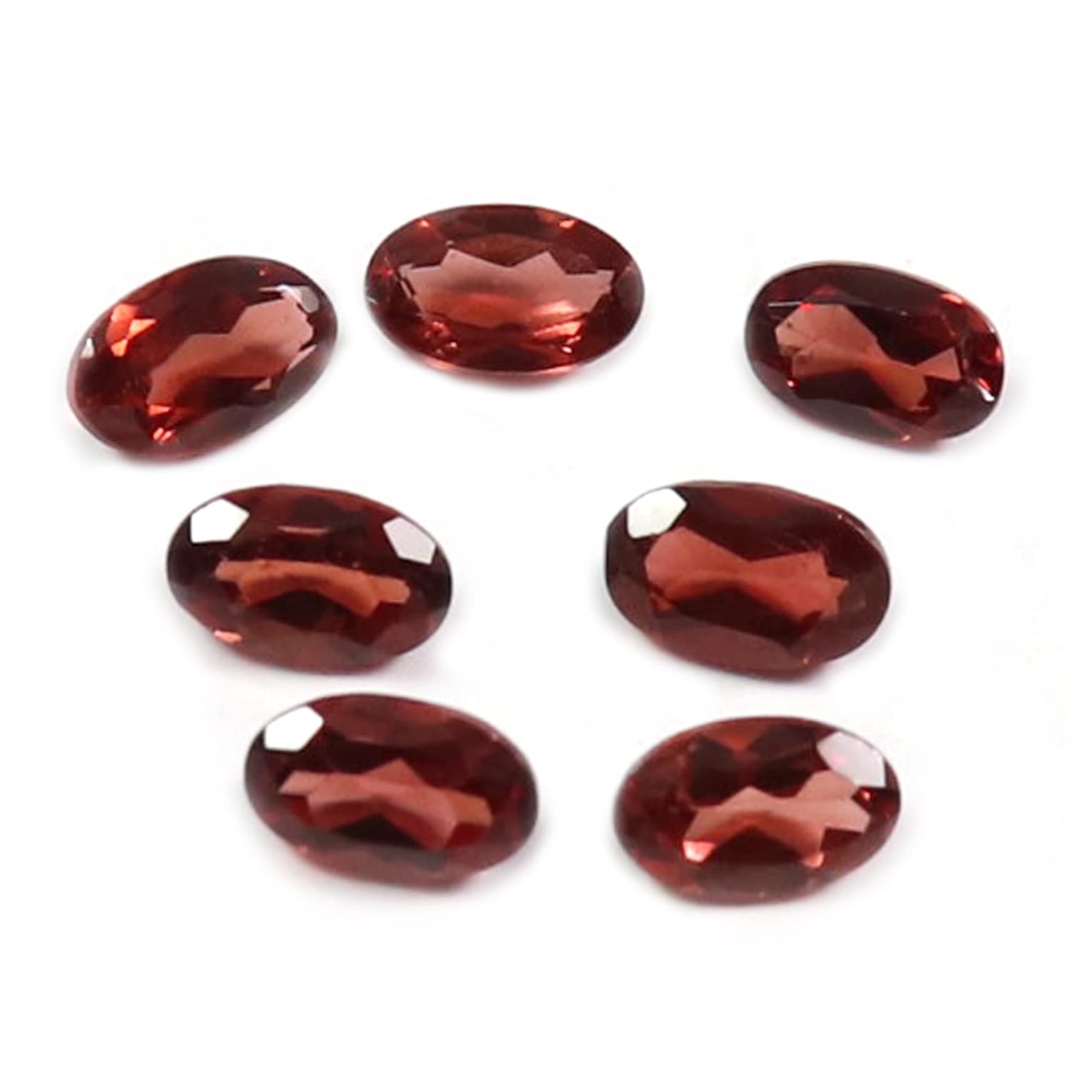 Garnet Faceted Natural Gemstone 7 Pcs Wholesale Lot 2.35cts GTC251