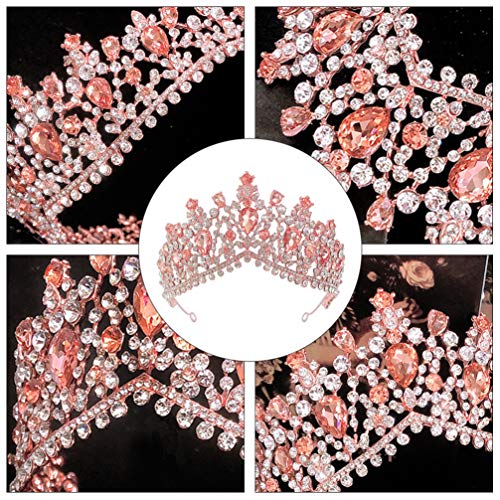 Beaupretty Copricapo da Sposa in Oro Rosa con