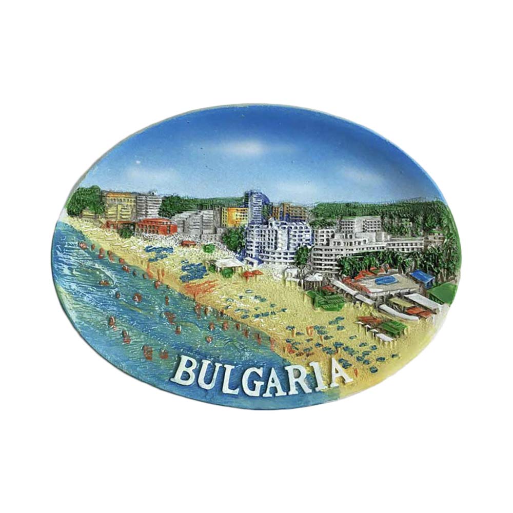 Wedarego Bulgaria 3D Round Refrigerator Magnet Tourist Souvenirs Resin Magnetic Stickers Fridge Magnet Home & Kitchen Decoration From China