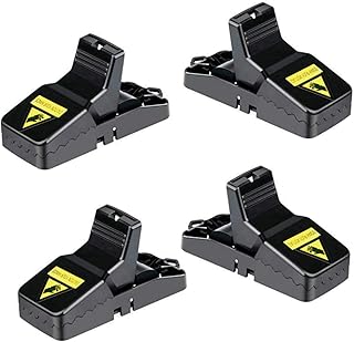 4 Pack Reusable Mouse Traps Mouse Catcher,Snap Mice Traps for Indoors & Outdoor,Rat Trap That Work Rodent Killer Easy to Bait,Mice Kill Mouse Control,That Kill Instantly,Sensitive Rodent Catcher