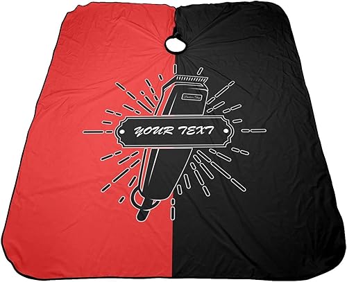 Miniatura 4 de MLIANCEN Capa de peluquería personalizada, añade tu texto fotográfico, capa de salón personalizada para hombres, capa de corte de pelo personalizada