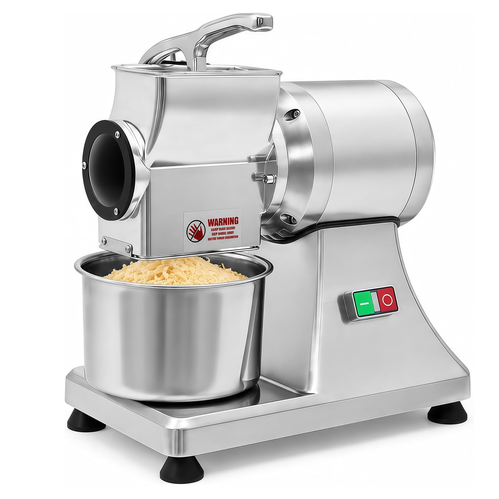Szeroki Podajnik, Elektryczna Tarka do Sera do Cateringu | Silnik 550W, 40 kg/h & pojemnik, Elektryczna Szatkownica do Sera w bloku & warzyw