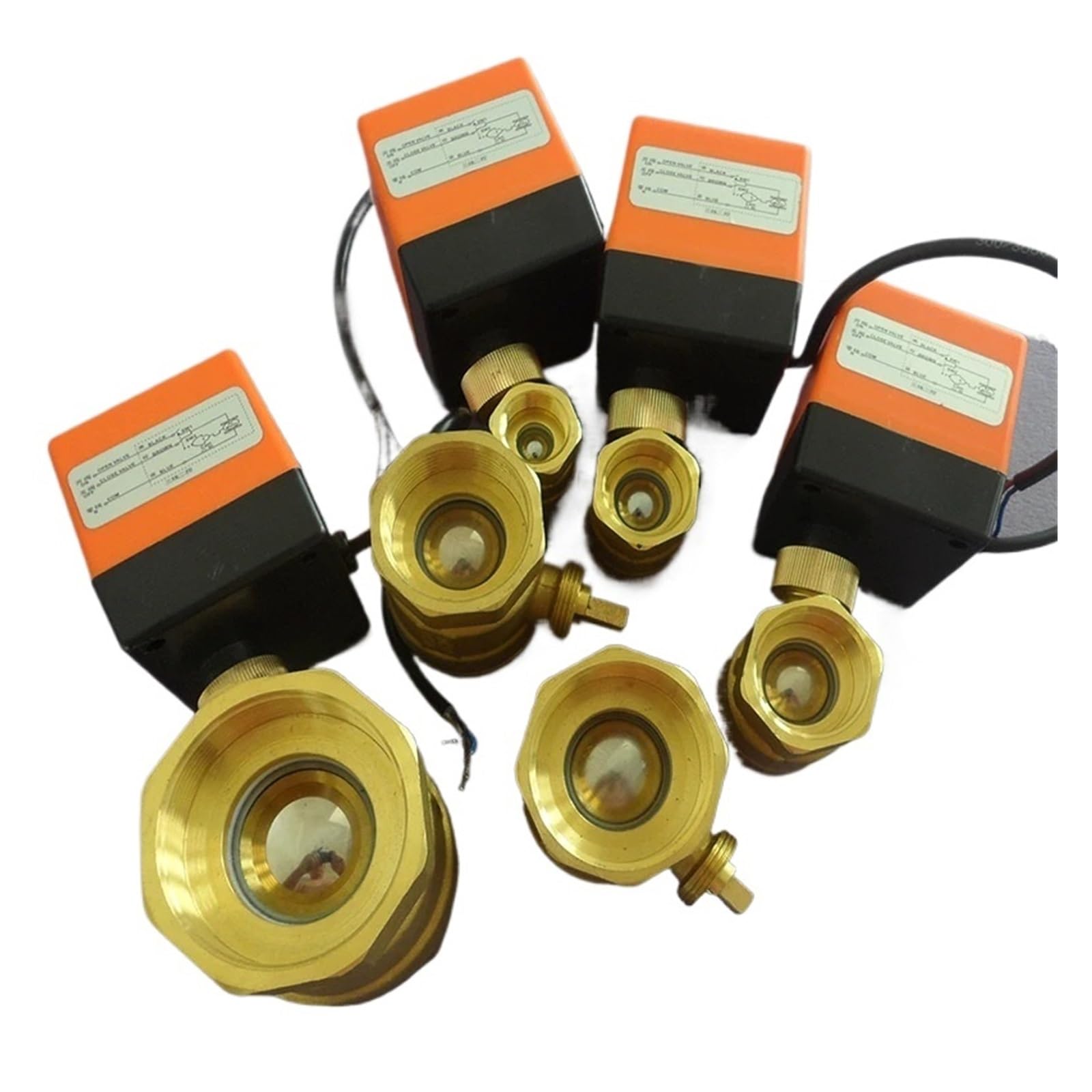 Valve motorisée Vanne à boisseau sphérique motorisée à actionneur 1/2", 3/4", 1", 2", 220 V, 110 V, 24 V, 12 V, 3 fils, 2 voies, en laiton, vanne d'arrêt(DN25,220VAC_2 WAY)