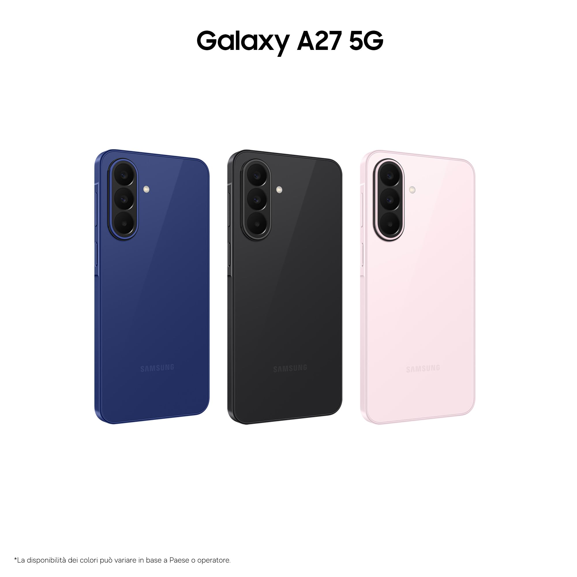Samsung Galaxy A27 5G, 128GB, RAM 6GB, Blue [Versione Italiana] | 3 anni di Garanzia, Smartphone sottile, Cerchia e Cerca, Gomma Oggetto, Trascrizione Vocale, Tripla Camera, IP64, 5.000 mAh