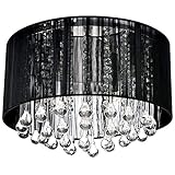 Die runde Deckenlampe hat vier E14 Fassungen max. 40 Watt (Lieferung ohne Leuchtmittel)