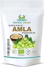 Herbal Magic's Organic Amla Powder (Indian Gooseberry)-Natural Dried (Seedless)-Vibrant Smoothies, Shakes - Hair Mask-Free from Fillers & Preservatives-OF&G UK Certified 100g pack 1