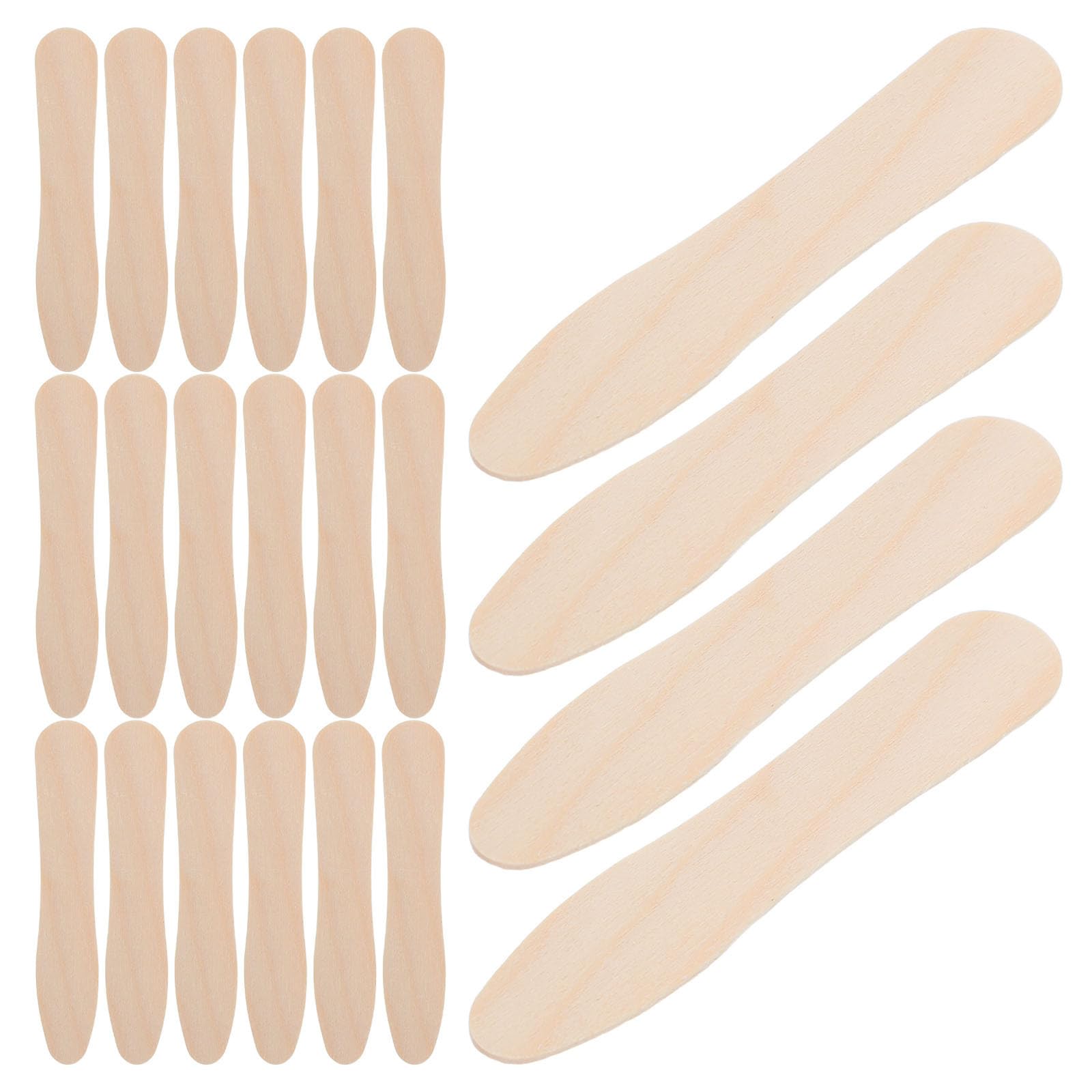 Cuillères à Glace en Bois 1200 Pièces Beige, Usage Unique