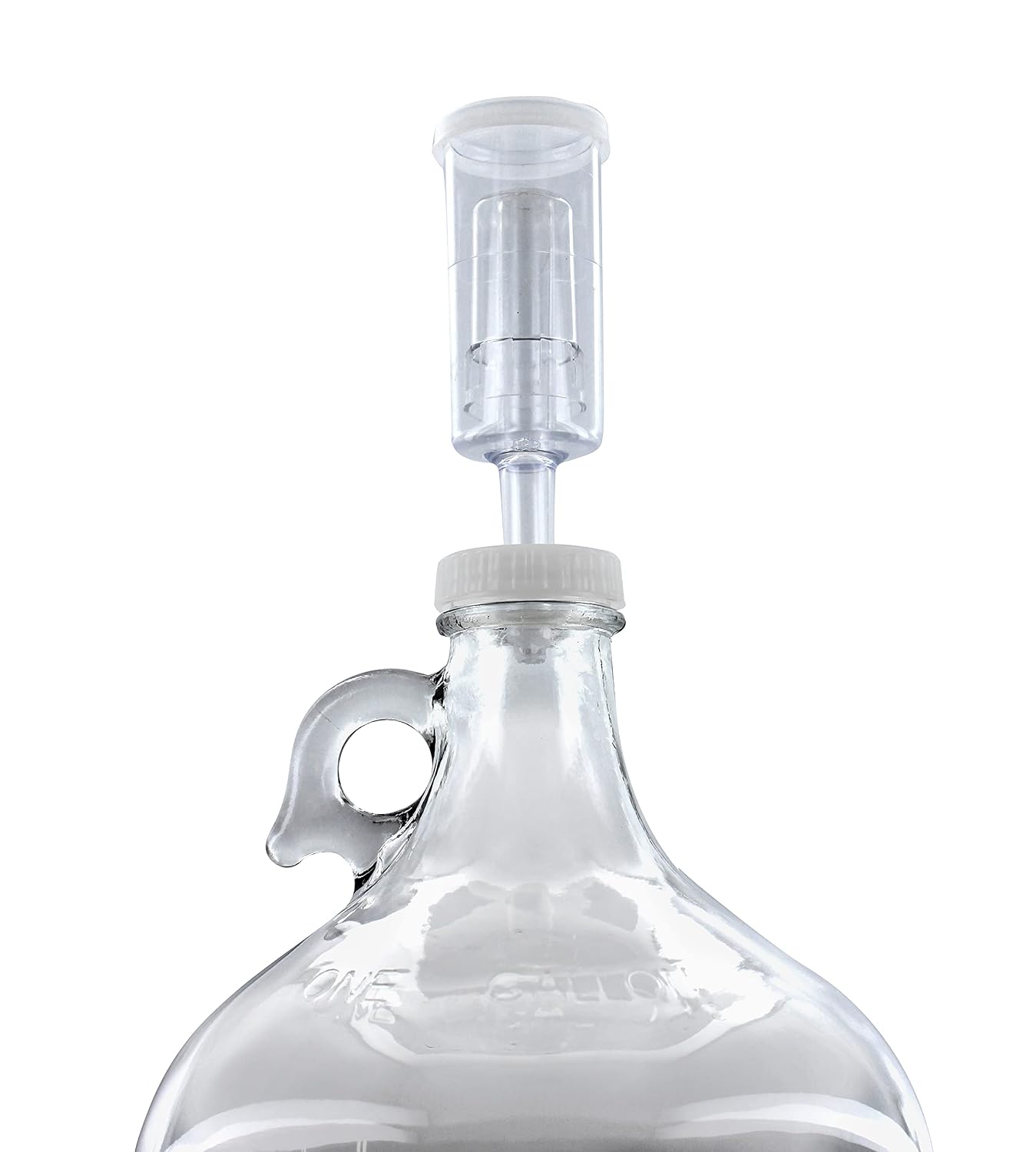 FastRack Glass Wine Fermenter Includes Airlock, 1 gallon Capacity, clear (B00BEYREIW), 1 Count (Pack of 1) and Twin Bubble Airlock and Carboy Bung (Pack of 2)