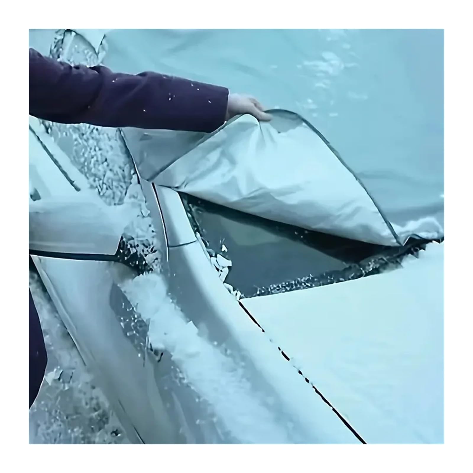 HJfhCFGJ Protector Parabrisas Cubierta de Nieve para Parabrisas Coche, Protector contra heladas, Lluvia y Sol para la mayoría Coches SUV