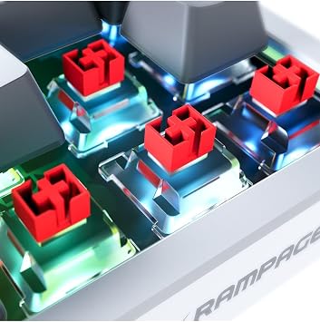 Rampage YORU MINI Gray/White Type-C Connected OUTEMU Red Switch Q Mechanical Gaming Player Keyboard