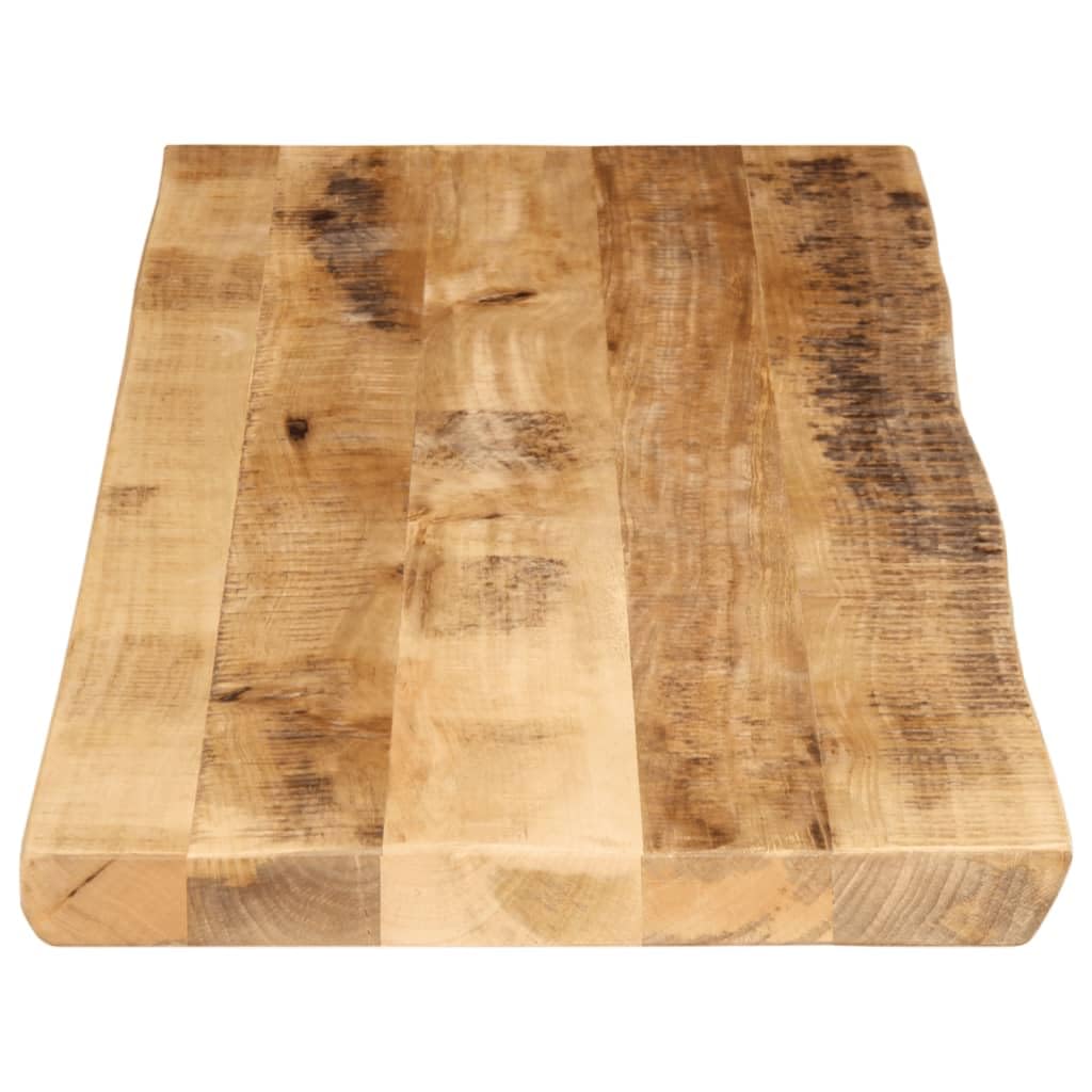 vidaXL Tablero de Mesa Borde Natural Madera Maciza Mango 140x40x2,5 cm, Superficie de Mesa, Tablero de Mesa de Madera, Tablero de reemplazo