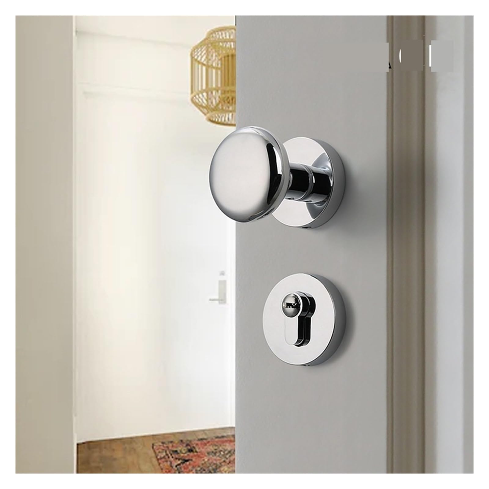 Porte silencieuse contre les bruits de fermeture avec serrure fendue argent A-72