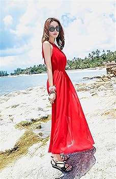 Amazon.co.jp: マキシワンピース ロング ドレス ワンピース