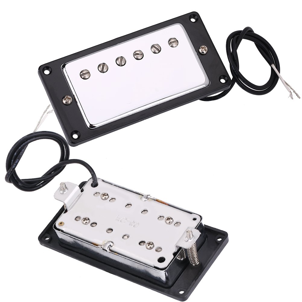 Micros de guitare en métal chromé avec manche et chevalet pour guitares électriques LP