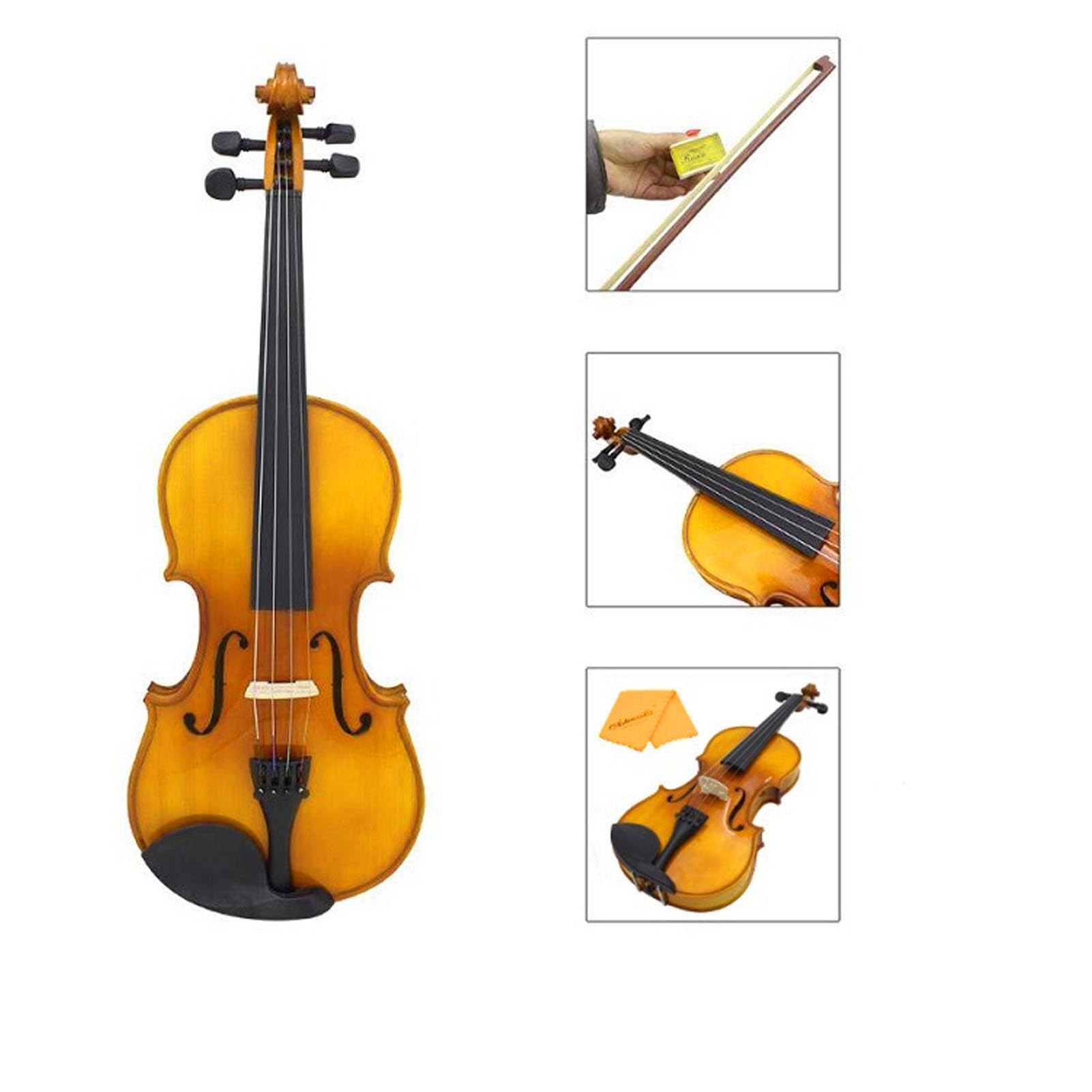 Violino 4/4 Legno Kit per Principianti-Violino per Principianti 4/4 Violino per Adulti Violino Set di Violino per Practice & Performance