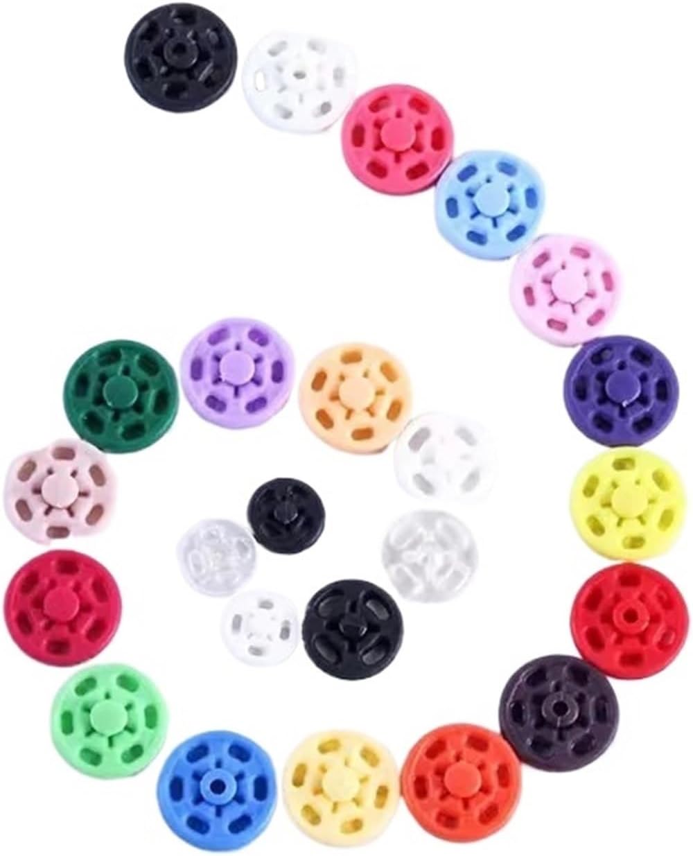 Race bib Clips 60pcs Small Plastic Snap Fasteners Press Button Stud, Sewing Accessory 25mm(Green)