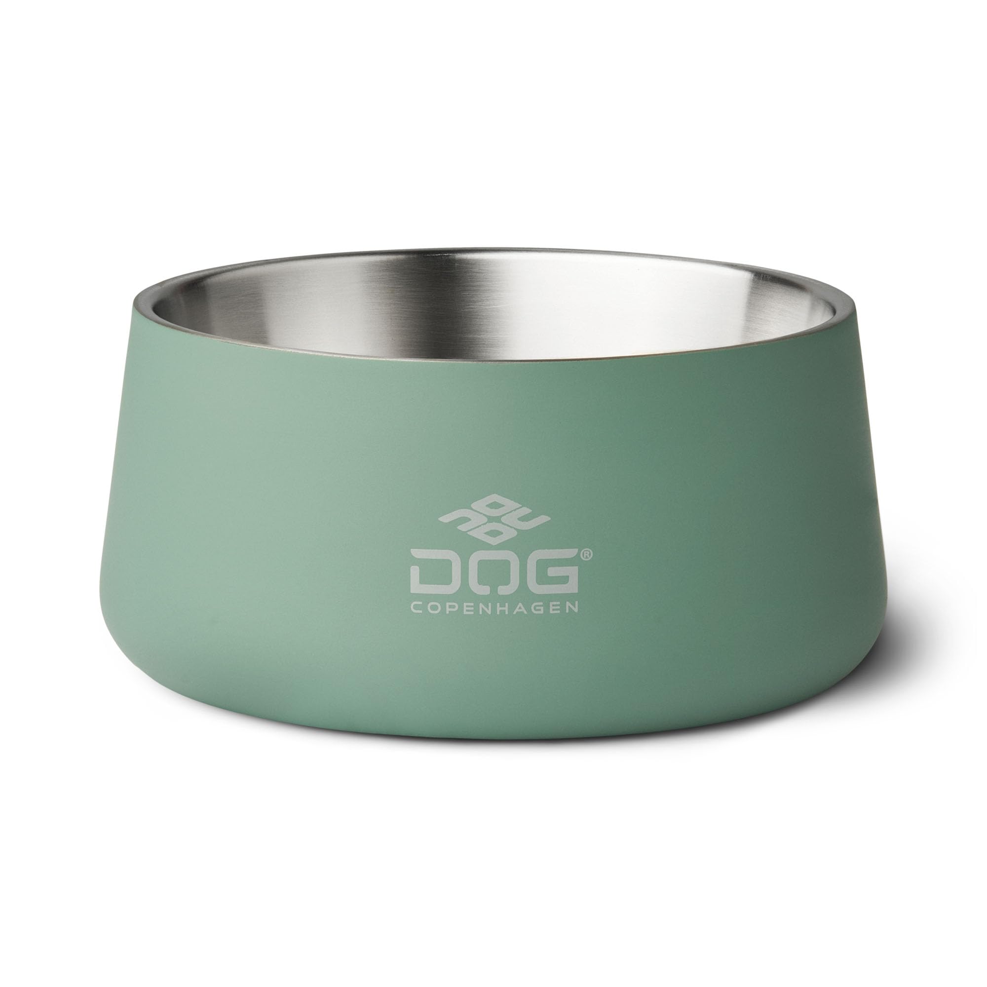 DOG Copenhagen Vega Bowl - Dog Food and Water Bowl - Stainless Steel, Dishwasher Safe, Non-Slip - Danish Design, M/L, Mint Green