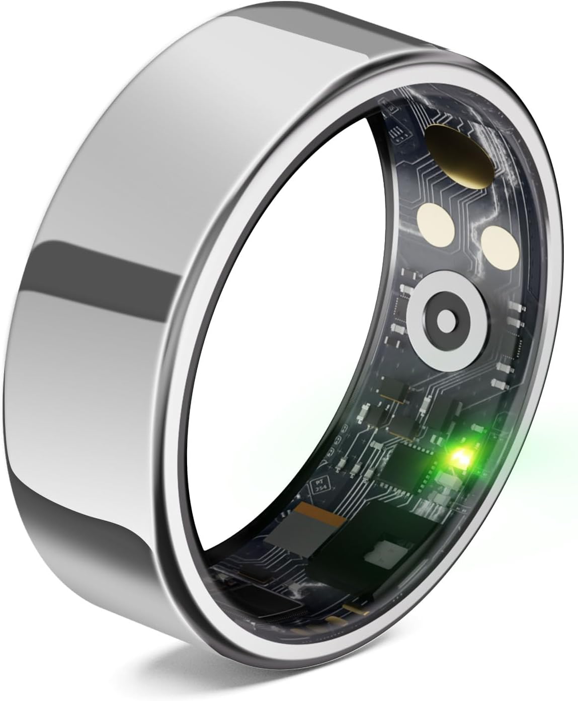 スマートリング 健康管理 【新登場 & 長時間使用可能】 Android/Iphone対応 睡眠管理 スマート指輪 ヘルスケア 睡眠計測 8種類運動モード 3種類データ測定機能 IP68防水USB磁気充電 カメラ制御 小型 超軽量 カロリー 運動距離 歩数計 活動量計 smart ring 男女兼用 日本語取扱説明書 磁気充電ケーブル付き プレゼント (シルバー, 11号(64.9mm))