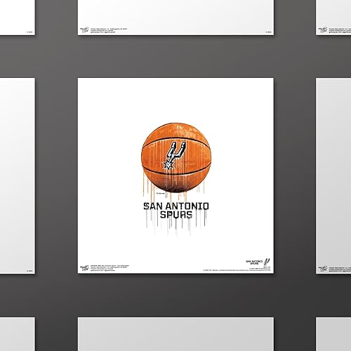 Miniatura 2 de Trends International Gallery Pops NBA San Antonio Spurs - Arte de pared de baloncesto por goteo, versión sin marco, 12 x 12 pulgadas