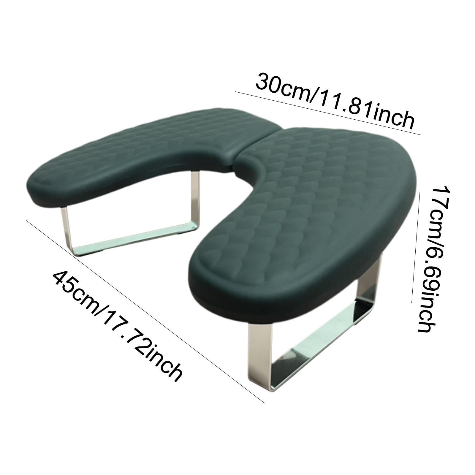 Soporte en U para Manicura, Reposamanos para Uñas, Accesorio de Decoración de Uñas, Cojín Antideslizante, Negro