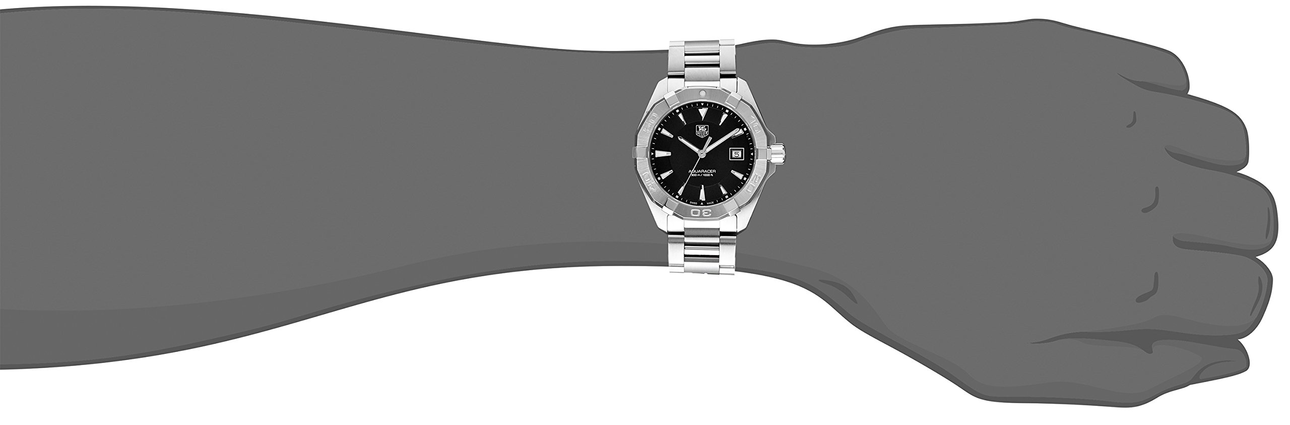 TAG Heuer Mens WAY1110.BA0910 300 Aquaracer Stainless Steel Watch product thumbnail 3