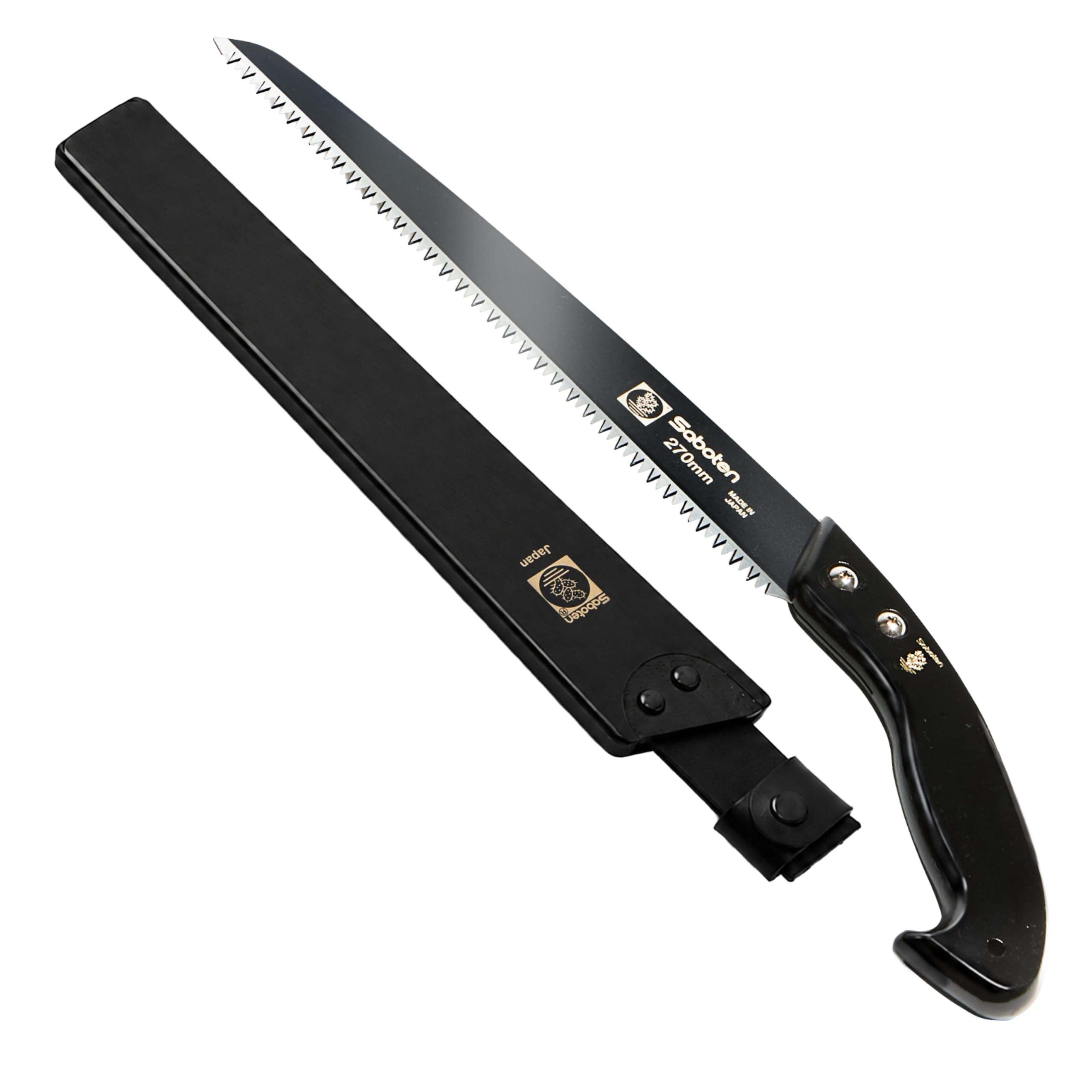 Saboten Japanese Pruning Saw 10.6 in (270mm) – Fluorine-Coated High-Carbon Steel Blade, Precision Pull Cut Hand Saw for Branches – forest Originals, Made in Japan