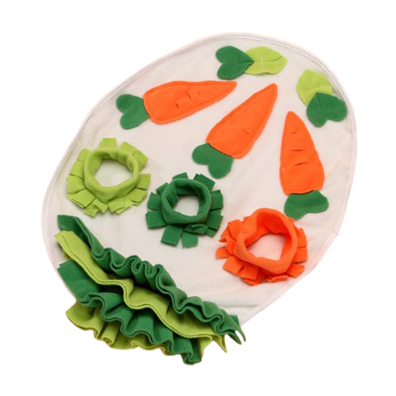 Guinea Pig Futtermatte Kaninchen Schnüffelmatte Kleines Tier Spielpolster Futterspender mit Bunten Mustern Und Rutschfestem Boden für Haustierunterhal, Oval