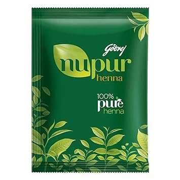 Godrej Nupur 100% Pure Henna Powder for Hair Colour (Mehandi) | for Hair, Hands & Feet (150g) - image, photos