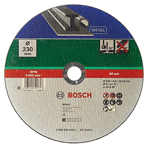 Bosch Accessories 2609256319 Disque à tronçonner à moyeu déporté pour Métaux Diamètre 230 mm Diamètre d'alésage 22/23 Epaisseur 3 mm