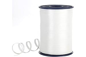 500-Yard Snow White Curling Ribbon for Festive Decoration
