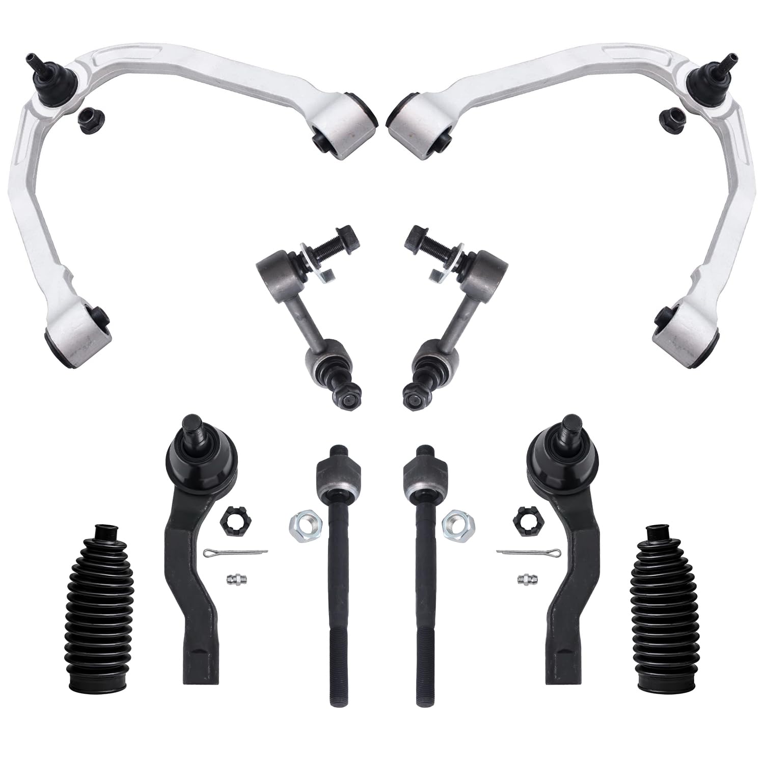 Detroit Axle - 10pc Front End Suspension Kit for 03-07 Infiniti G35, 03-09