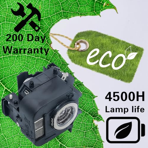Image of V13H010L50 Replacement Projector Lamp Bulb for Epson ELPLP50 H353A H296A EB-85 EB-84 EB-824H H357C H353C H297A H295B H295A EB-85H EB-84l EB-84he EB-84H EB-84e EB-826WH EB-824 with Housing