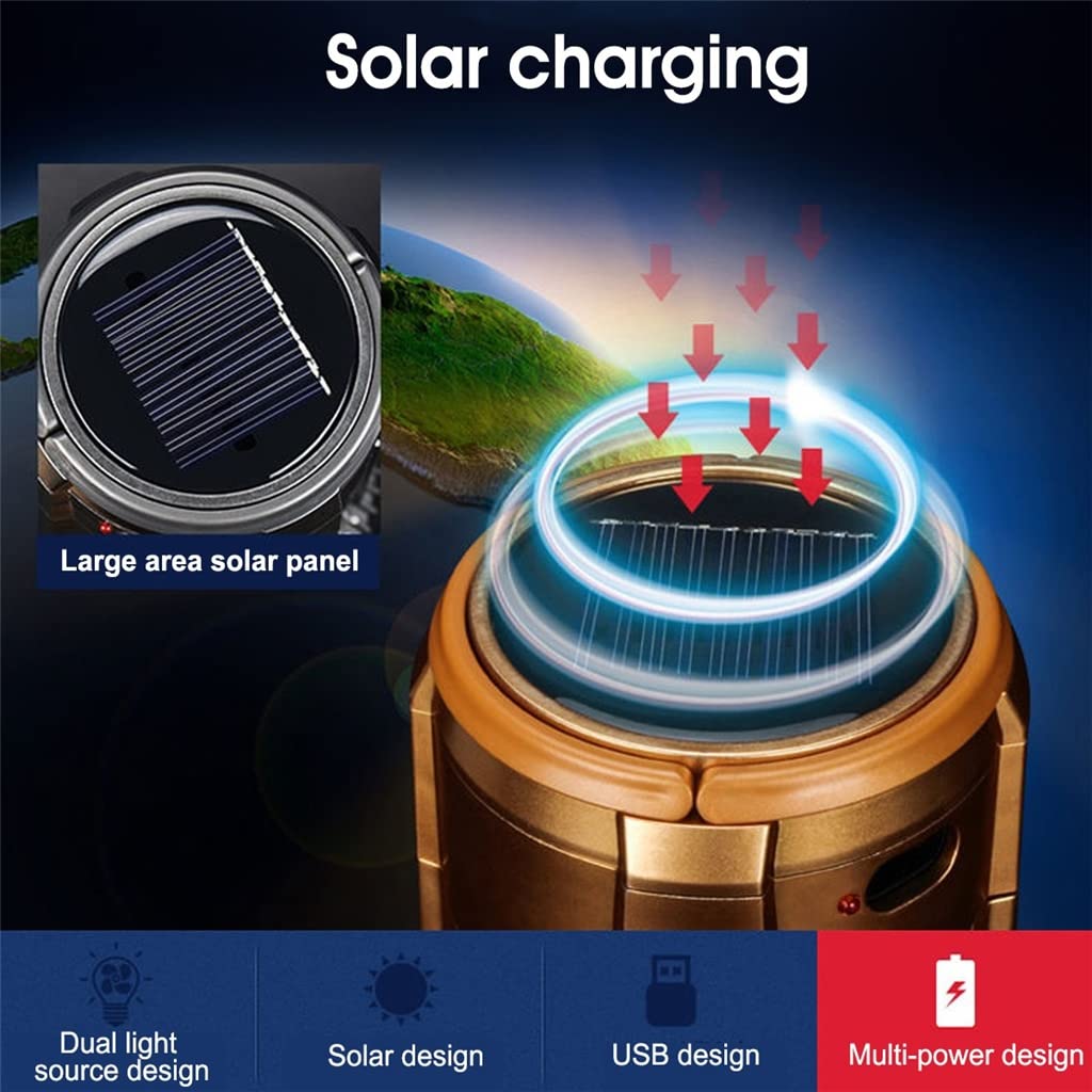 Three in One Multifunctional Portable LED Camping Light Solar Spotlight Fishing Tent Light Outdoor Flashlight with Fan
