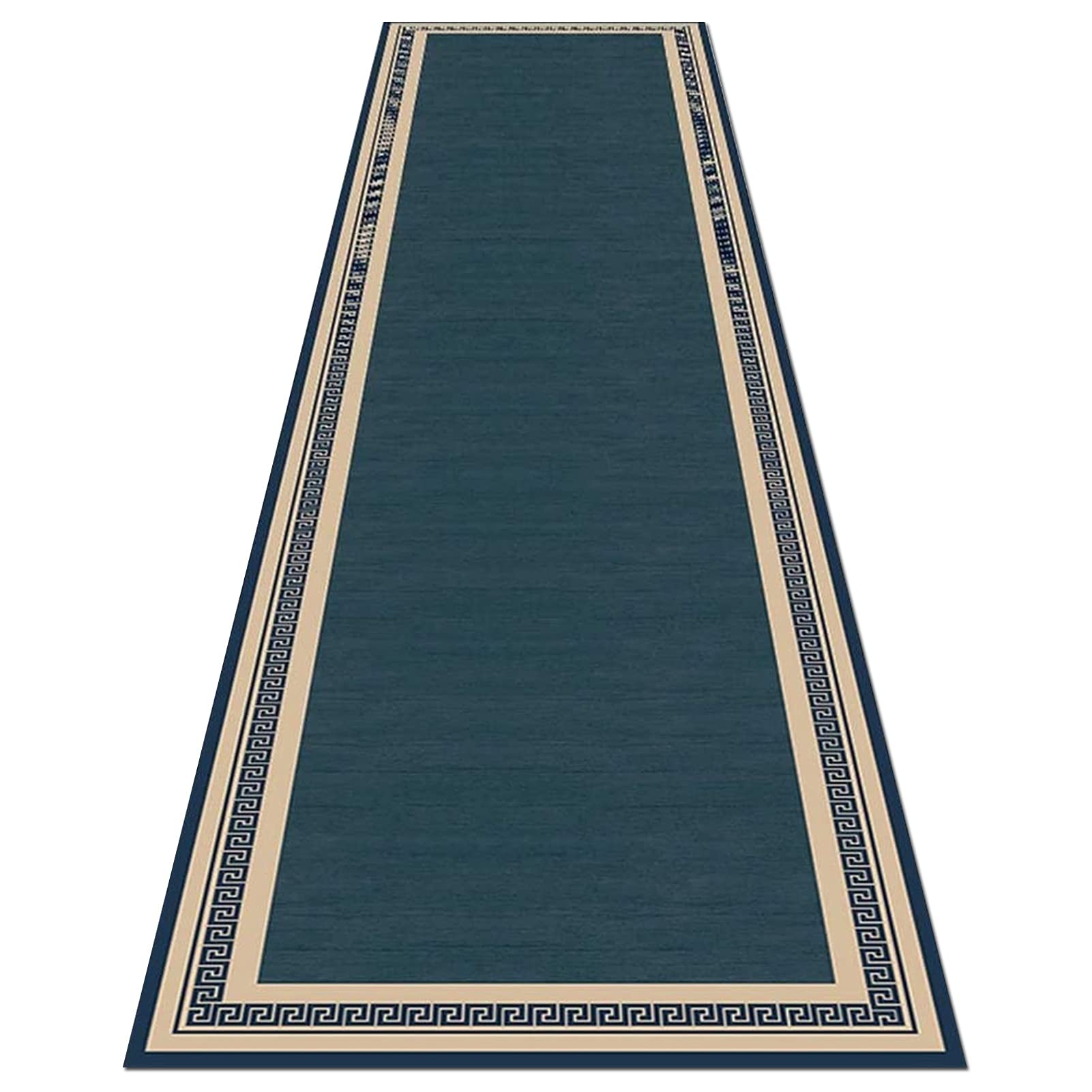HLUONGTN Narrow Runner Rugs for Hallway, Navy Blue Long Carpet Hall Entryway Kitchen Floor Non Slip Rubber Backing Carpet Runner/80X400Cm/2.6Ftx13.1Ft
